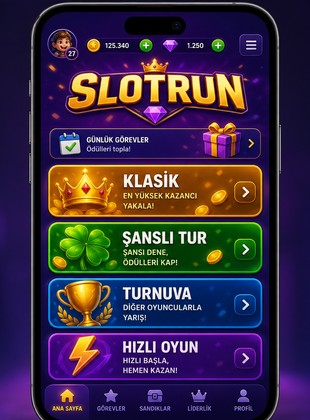 Slotrun oyun platformu arayüz görüntüsü